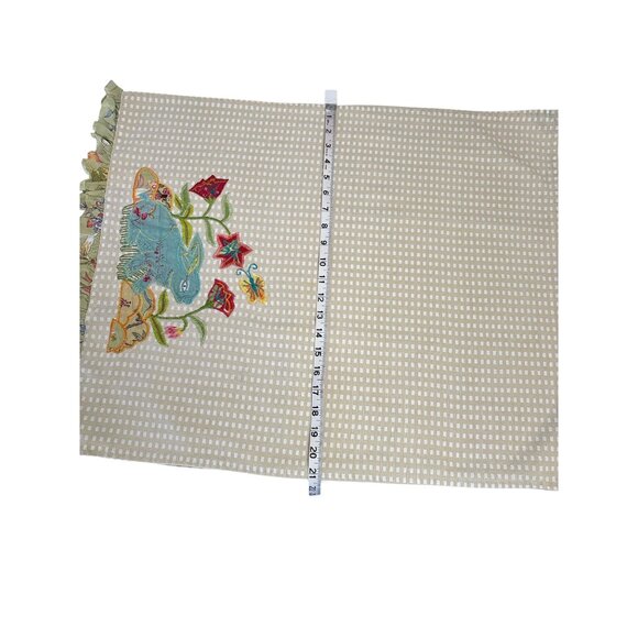 Set of 2 Artistic Accents Embroidered Cotton Kitchen Towels – Bird & Rabbit Moti - Picture 12 of 15
